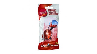 Влажные салфетки для оптики OptiClean (20 шт)